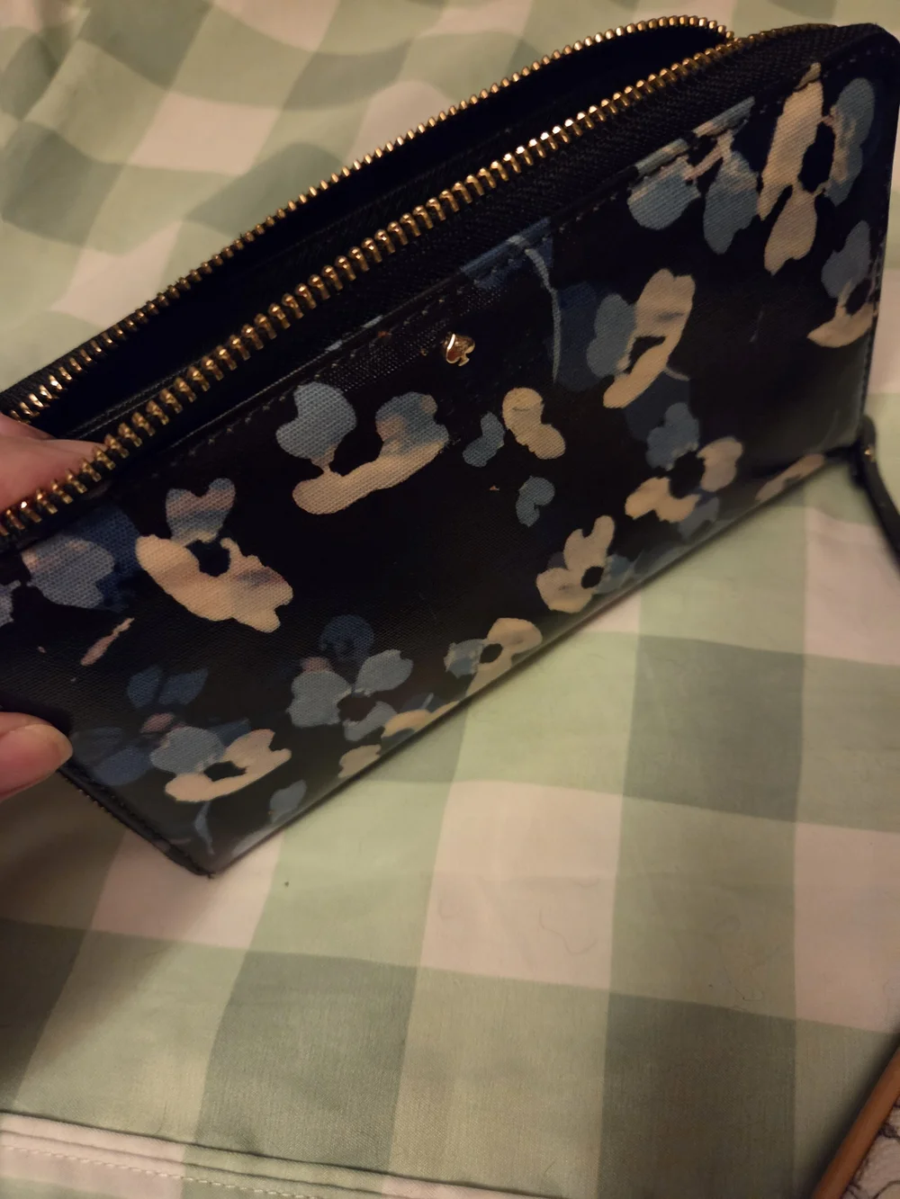Kate Spade Black Floral / Stripe Wallet
